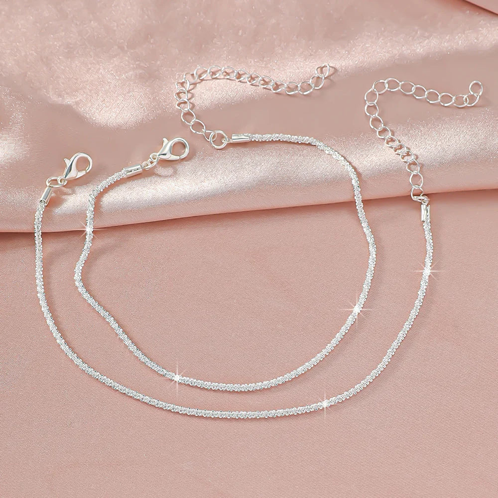 Delicate Layered Anklets